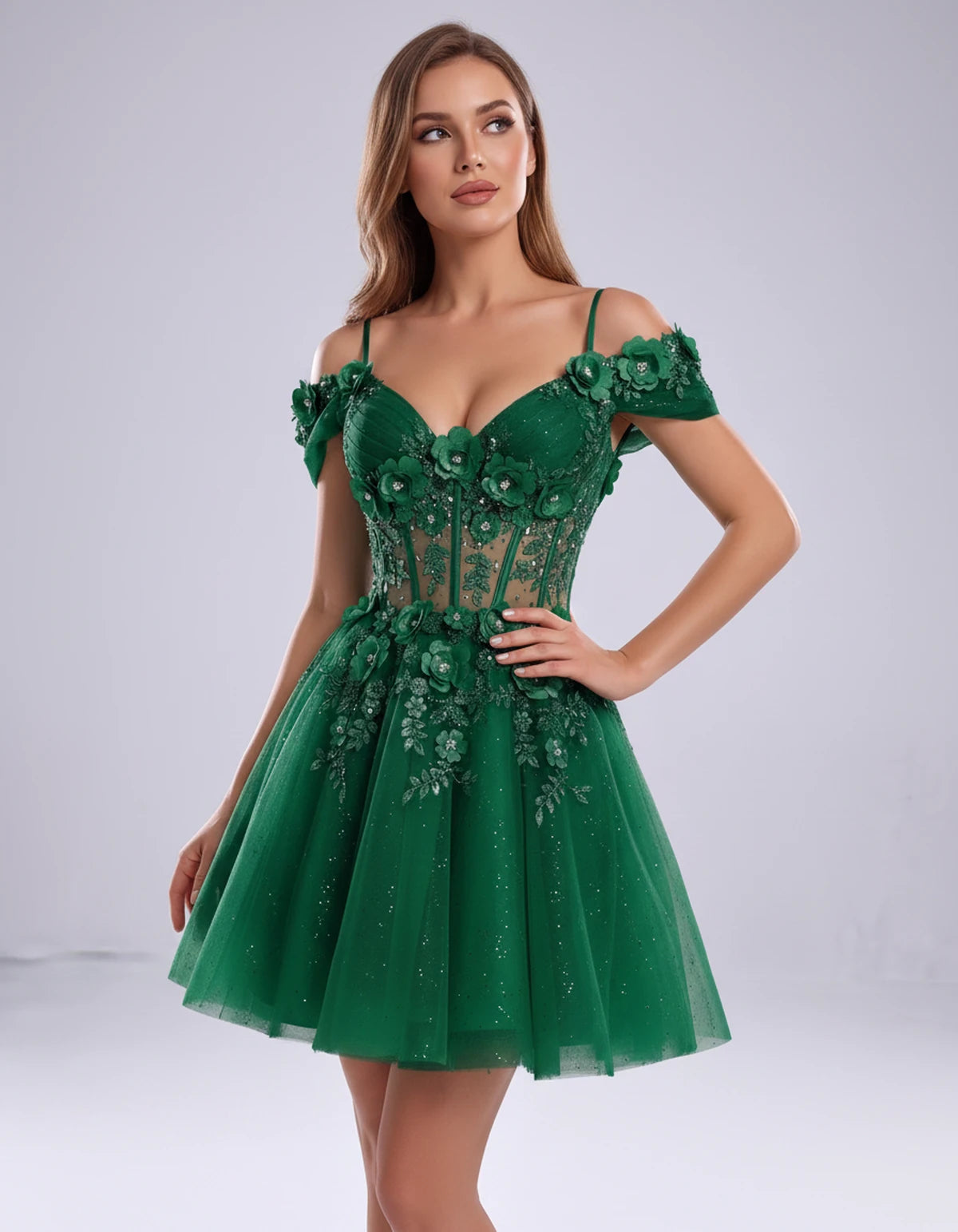 Sorrento Mini Dress — Green | SKU: SD-31432-green-2,SD-31432-green-4,SD-31432-green-6,SD-31432-green-8,SD-31432-green-10,SD-31432-green-12,SD-31432-green-14,SD-31432-green-16,SD-31432-green-16W,SD-31432-green-18W,SD-31432-green-20W,SD-31432-green-22W