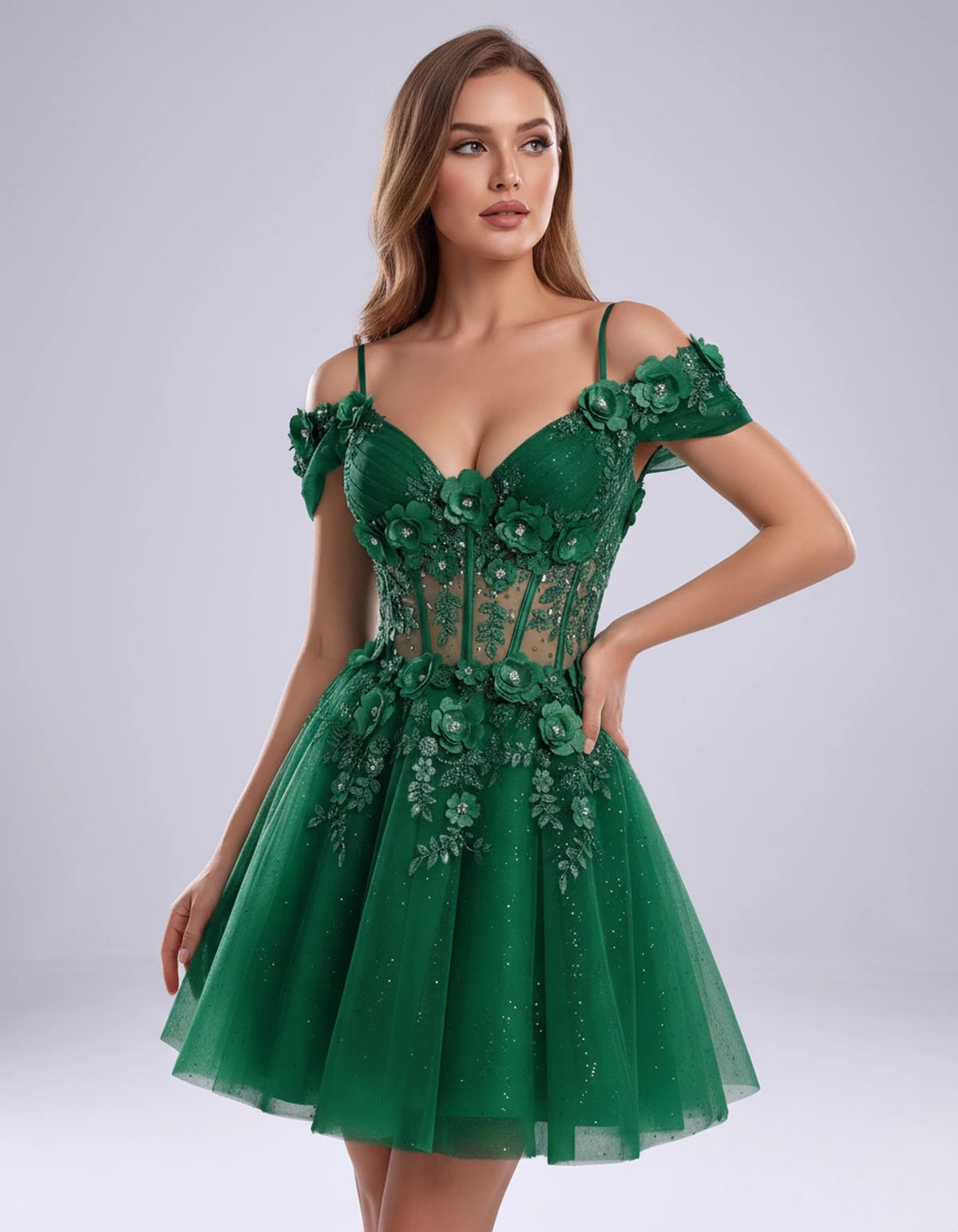 Sorrento Mini Dress — Green | SKU: SD-31432-green-2,SD-31432-green-4,SD-31432-green-6,SD-31432-green-8,SD-31432-green-10,SD-31432-green-12,SD-31432-green-14,SD-31432-green-16,SD-31432-green-16W,SD-31432-green-18W,SD-31432-green-20W,SD-31432-green-22W