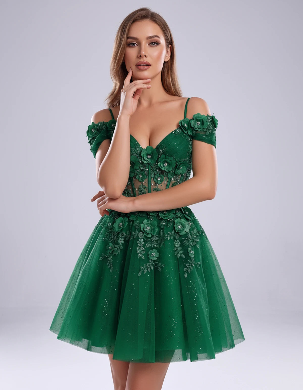 Sorrento Mini Dress — Green | SKU: SD-31432-green-2,SD-31432-green-4,SD-31432-green-6,SD-31432-green-8,SD-31432-green-10,SD-31432-green-12,SD-31432-green-14,SD-31432-green-16,SD-31432-green-16W,SD-31432-green-18W,SD-31432-green-20W,SD-31432-green-22W