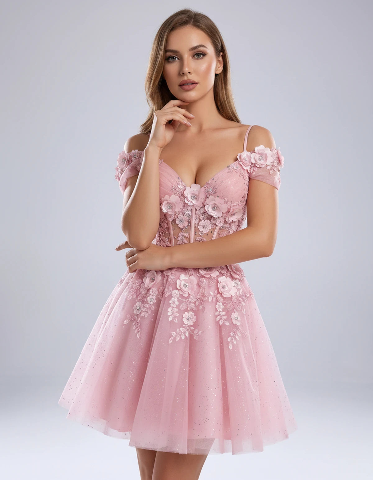 Sorrento Mini Dress — Pink | SKU: SD-31432-pink-2,SD-31432-pink-4,SD-31432-pink-6,SD-31432-pink-8,SD-31432-pink-10,SD-31432-pink-12,SD-31432-pink-14,SD-31432-pink-16,SD-31432-pink-16W,SD-31432-pink-18W,SD-31432-pink-20W,SD-31432-pink-22W
