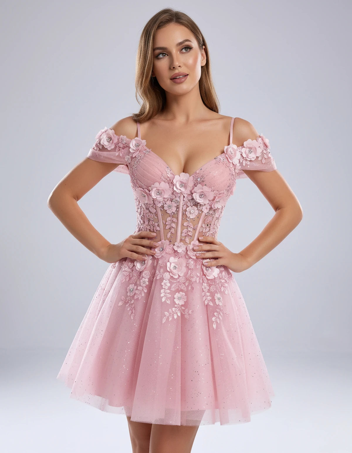 Sorrento Mini Dress — Pink | SKU: SD-31432-pink-2,SD-31432-pink-4,SD-31432-pink-6,SD-31432-pink-8,SD-31432-pink-10,SD-31432-pink-12,SD-31432-pink-14,SD-31432-pink-16,SD-31432-pink-16W,SD-31432-pink-18W,SD-31432-pink-20W,SD-31432-pink-22W