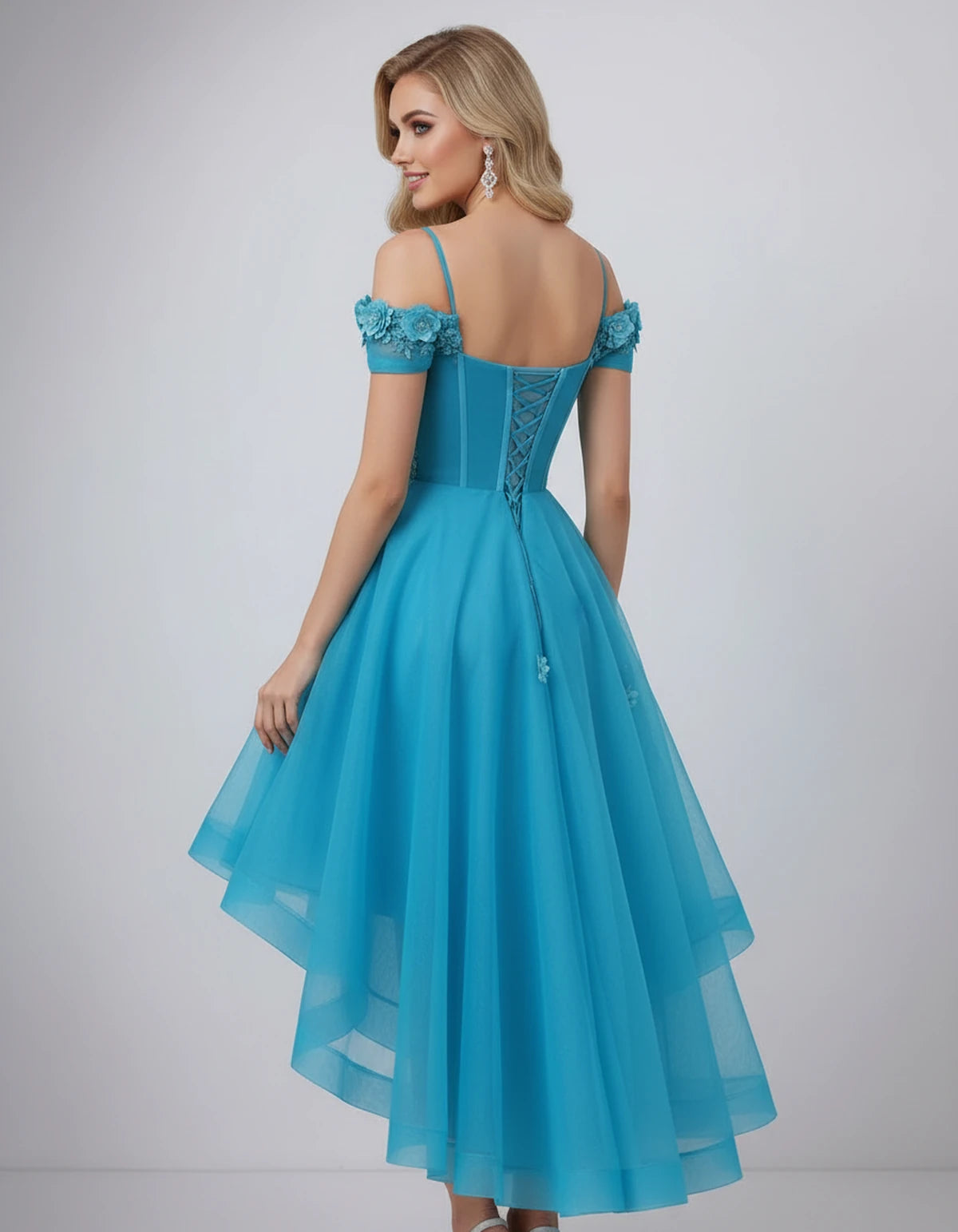 Stellaria Mini Dress — Blue | SKU: SD-42385-blue-2,SD-42385-blue-4,SD-42385-blue-6,SD-42385-blue-8,SD-42385-blue-10,SD-42385-blue-12,SD-42385-blue-14,SD-42385-blue-16,SD-42385-blue-18W,SD-42385-blue-20W,SD-42385-blue-22W,SD-42385-blue-24W