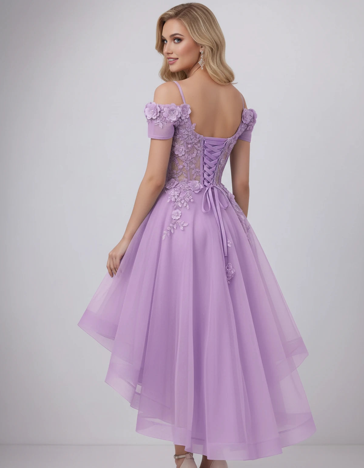 Stellaria Mini Dress — Purple | SKU: SD-42385-purple-2,SD-42385-purple-4,SD-42385-purple-6,SD-42385-purple-8,SD-42385-purple-10,SD-42385-purple-12,SD-42385-purple-14,SD-42385-purple-16,SD-42385-purple-18W,SD-42385-purple-20W,SD-42385-purple-22W,SD-42385-purple-24W