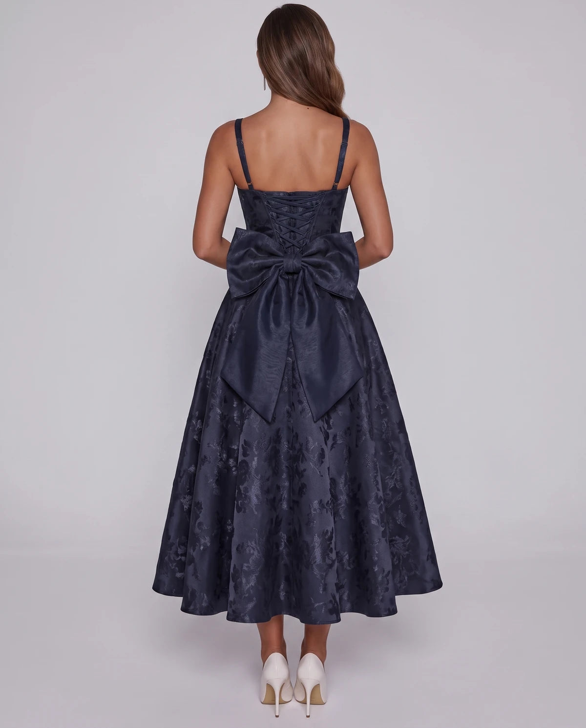 Tavira Midi Dresses — Navy | SKU: SD-43065-navy-2,SD-43065-navy-4,SD-43065-navy-6,SD-43065-navy-8,SD-43065-navy-10,SD-43065-navy-12,SD-43065-navy-14,SD-43065-navy-16,SD-43065-navy-16W,SD-43065-navy-18W,SD-43065-navy-20W,SD-43065-navy-22W
