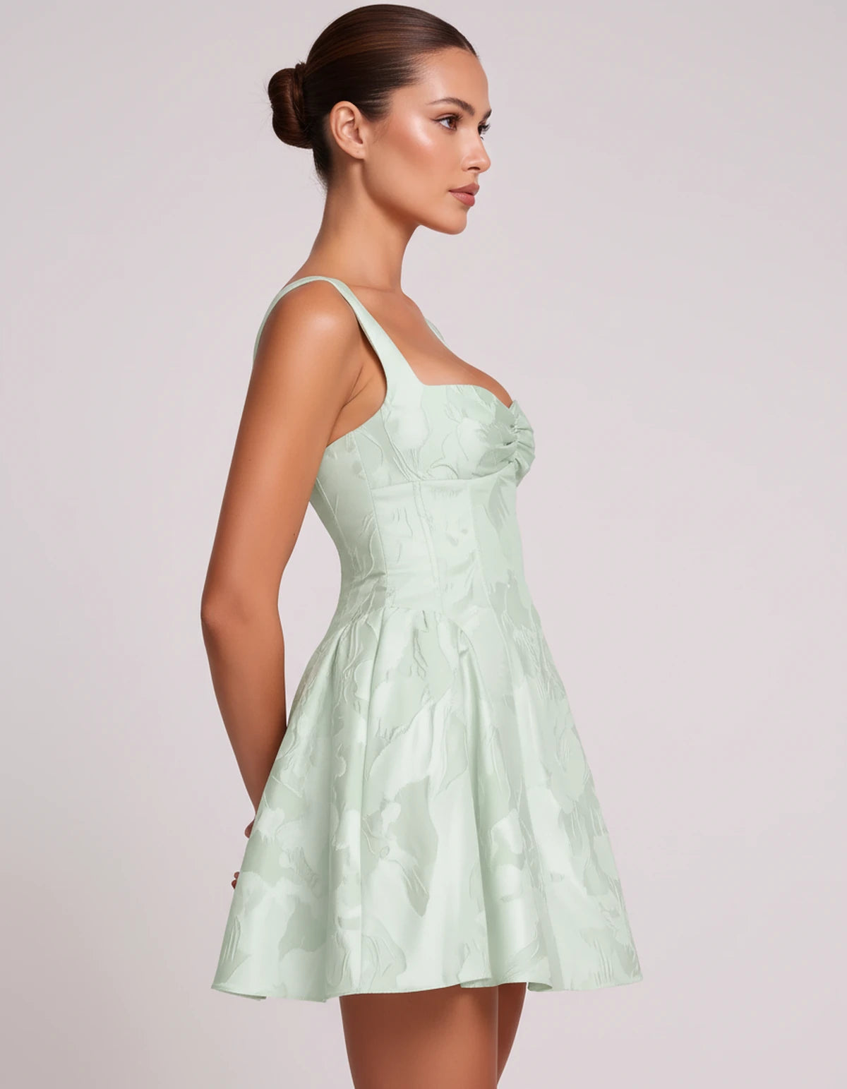 Theodora Mini Dress — Mint Green | SKU: SD-88572-mintgreen-2,SD-88572-mintgreen-4,SD-88572-mintgreen-6,SD-88572-mintgreen-8,SD-88572-mintgreen-10,SD-88572-mintgreen-12,SD-88572-mintgreen-14,SD-88572-mintgreen-16,SD-88572-mintgreen-16W,SD-88572-mintgreen-18W,SD-88572-mintgreen-20W,SD-88572-mintgreen-22W