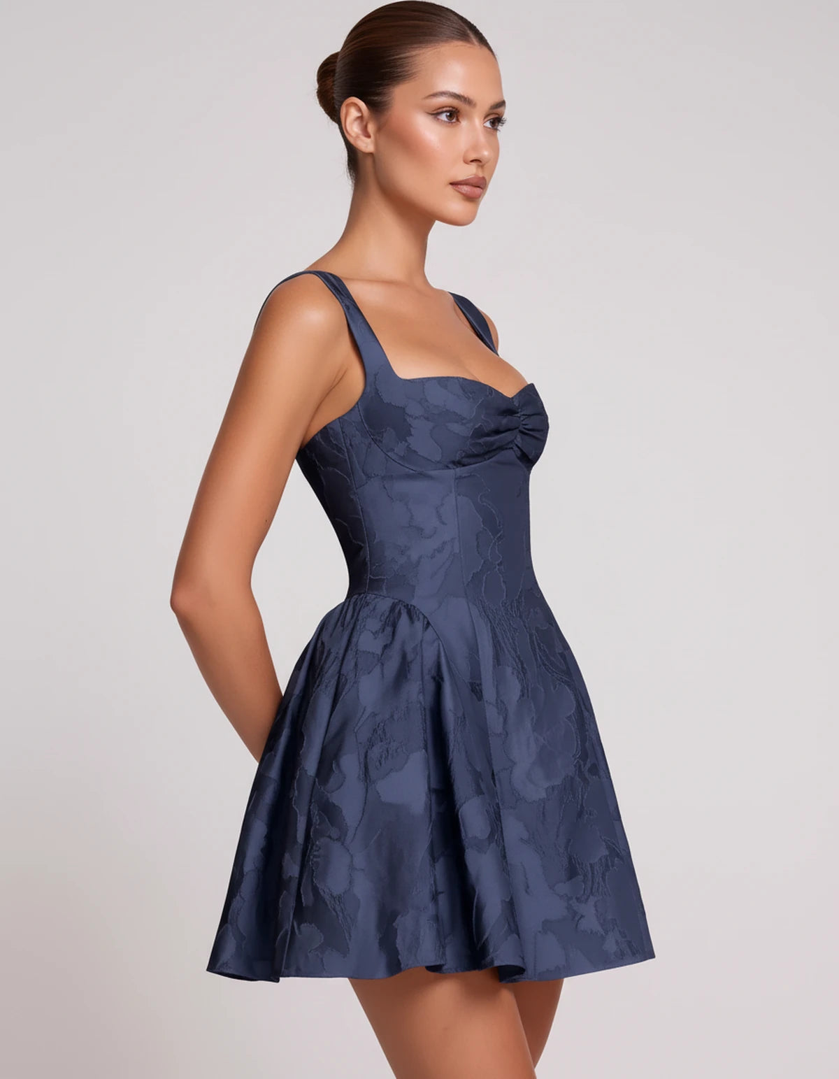 Theodora Mini Dress — Navy | SKU: SD-88572-navy-2,SD-88572-navy-4,SD-88572-navy-6,SD-88572-navy-8,SD-88572-navy-10,SD-88572-navy-12,SD-88572-navy-14,SD-88572-navy-16,SD-88572-navy-16W,SD-88572-navy-18W,SD-88572-navy-20W,SD-88572-navy-22W