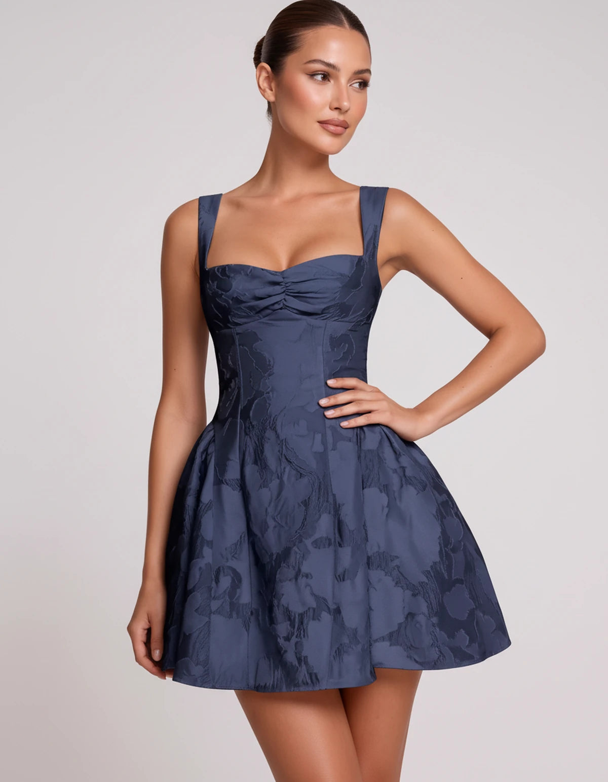 Theodora Mini Dress — Navy | SKU: SD-88572-navy-2,SD-88572-navy-4,SD-88572-navy-6,SD-88572-navy-8,SD-88572-navy-10,SD-88572-navy-12,SD-88572-navy-14,SD-88572-navy-16,SD-88572-navy-16W,SD-88572-navy-18W,SD-88572-navy-20W,SD-88572-navy-22W
