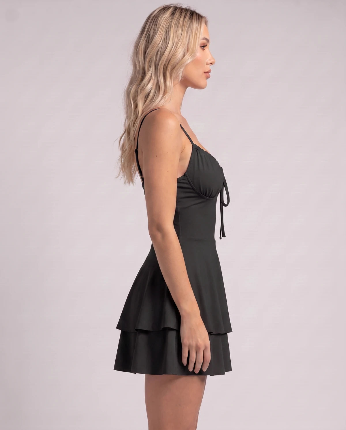 Thessaly Mini Dress — Black | SKU: SD-15146-black-XS,SD-15146-black-S,SD-15146-black-M,SD-15146-black-L