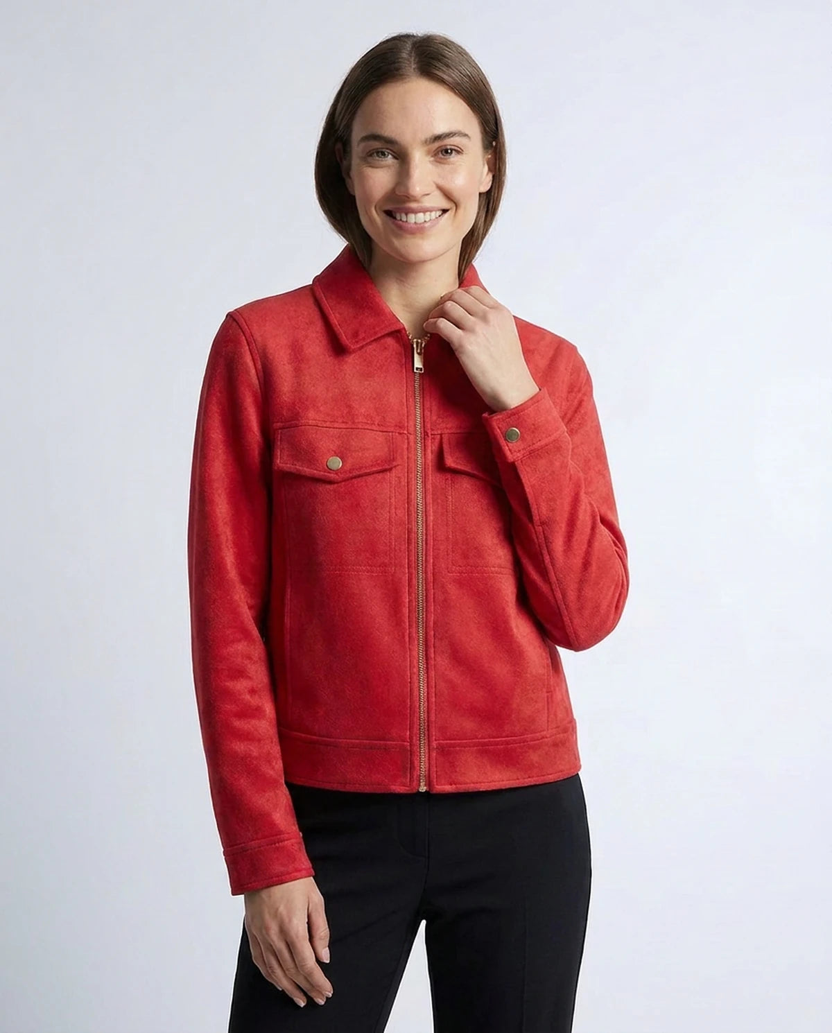 Tourmaline Coat — Red | SKU: SD-77575-red-XS,SD-77575-red-S,SD-77575-red-M,SD-77575-red-L