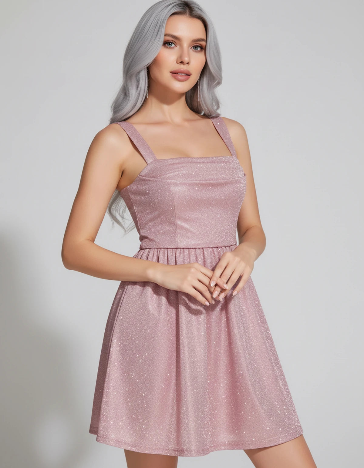 Tramontane Mini Dress — Blush | SKU: SD-44246-blush-2,SD-44246-blush-4,SD-44246-blush-6,SD-44246-blush-8,SD-44246-blush-10,SD-44246-blush-12,SD-44246-blush-14,SD-44246-blush-16,SD-44246-blush-16W,SD-44246-blush-18W,SD-44246-blush-20W