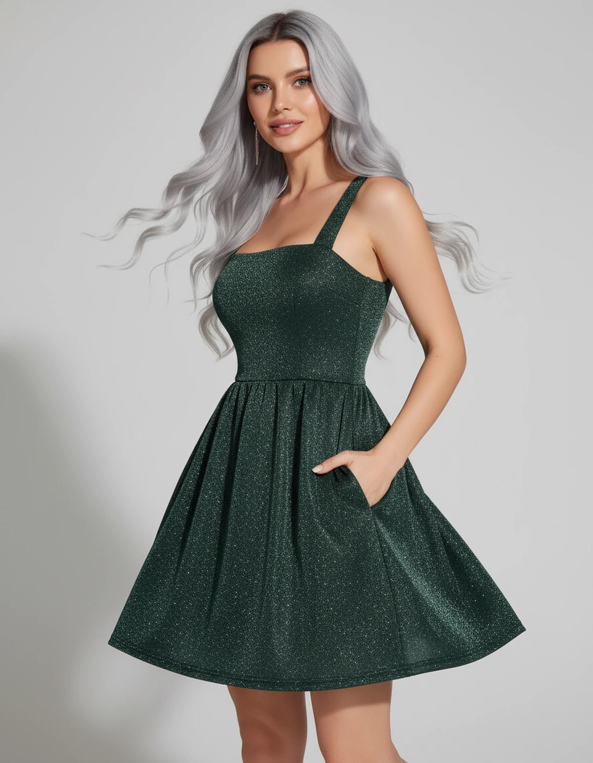 Tramontane Mini Dress — Emerald Green | SKU: SD-44246-emeraldgreen-2,SD-44246-emeraldgreen-4,SD-44246-emeraldgreen-6,SD-44246-emeraldgreen-8,SD-44246-emeraldgreen-10,SD-44246-emeraldgreen-12,SD-44246-emeraldgreen-14,SD-44246-emeraldgreen-16,SD-44246-emeraldgreen-16W,SD-44246-emeraldgreen-18W,SD-44246-emeraldgreen-20W