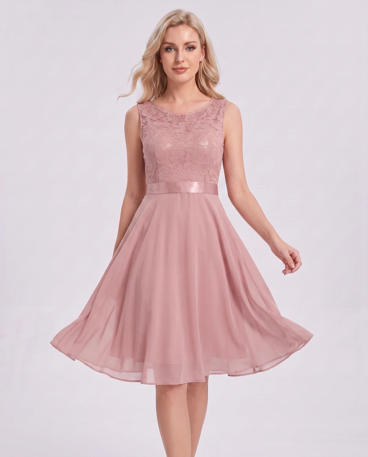 Trelawny Mini Dress — Pink | SKU: SD-75946-pink-XS,SD-75946-pink-S,SD-75946-pink-M,SD-75946-pink-L,SD-75946-pink-XL