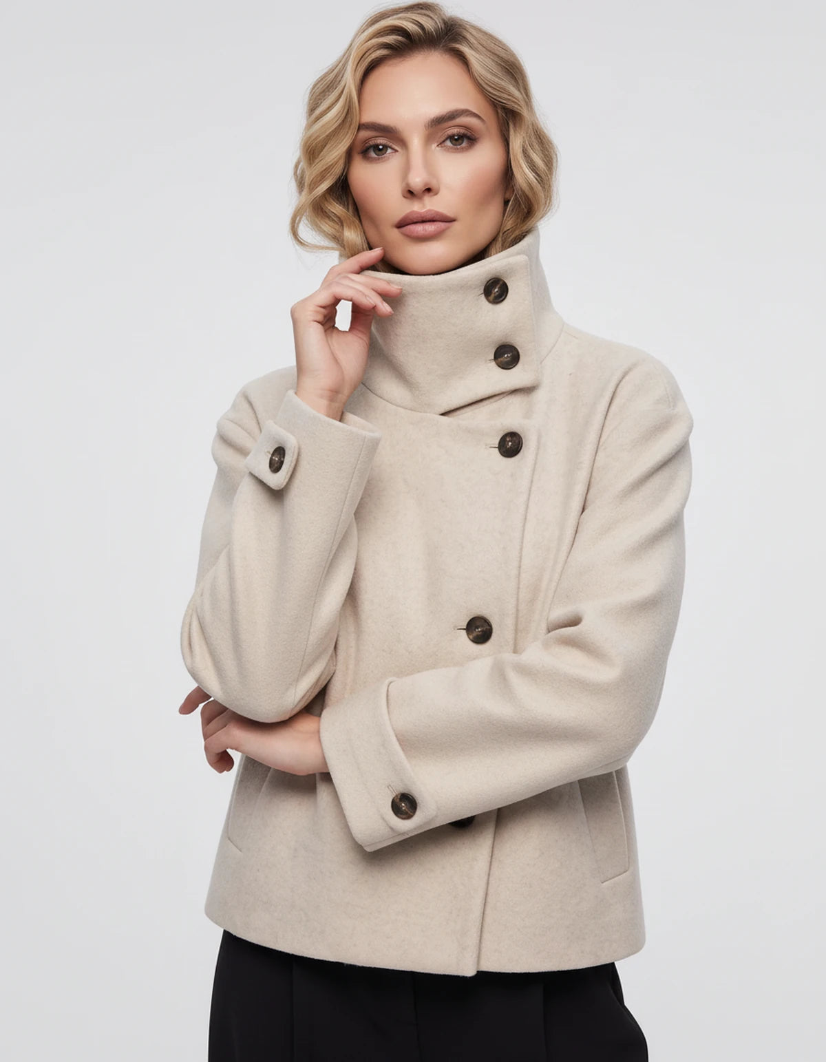 Valerienne Coat — Beige | SKU: SD-11827-beige-XS,SD-11827-beige-S,SD-11827-beige-M,SD-11827-beige-L