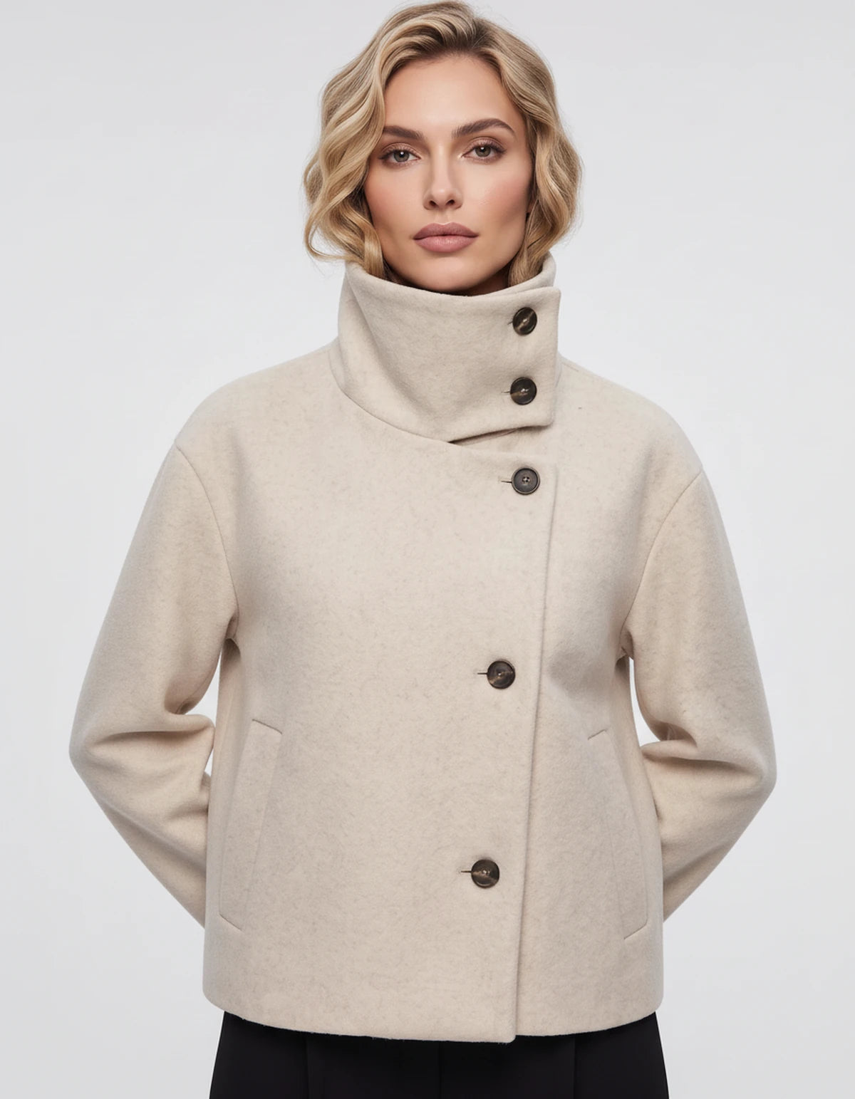 Valerienne Coat — Beige | SKU: SD-11827-beige-XS,SD-11827-beige-S,SD-11827-beige-M,SD-11827-beige-L