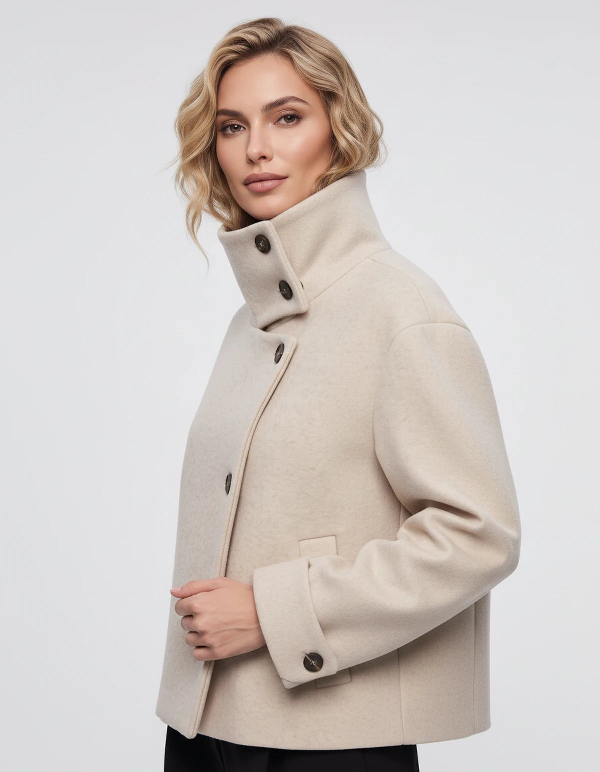 Valerienne Coat — Beige | SKU: SD-11827-beige-XS,SD-11827-beige-S,SD-11827-beige-M,SD-11827-beige-L