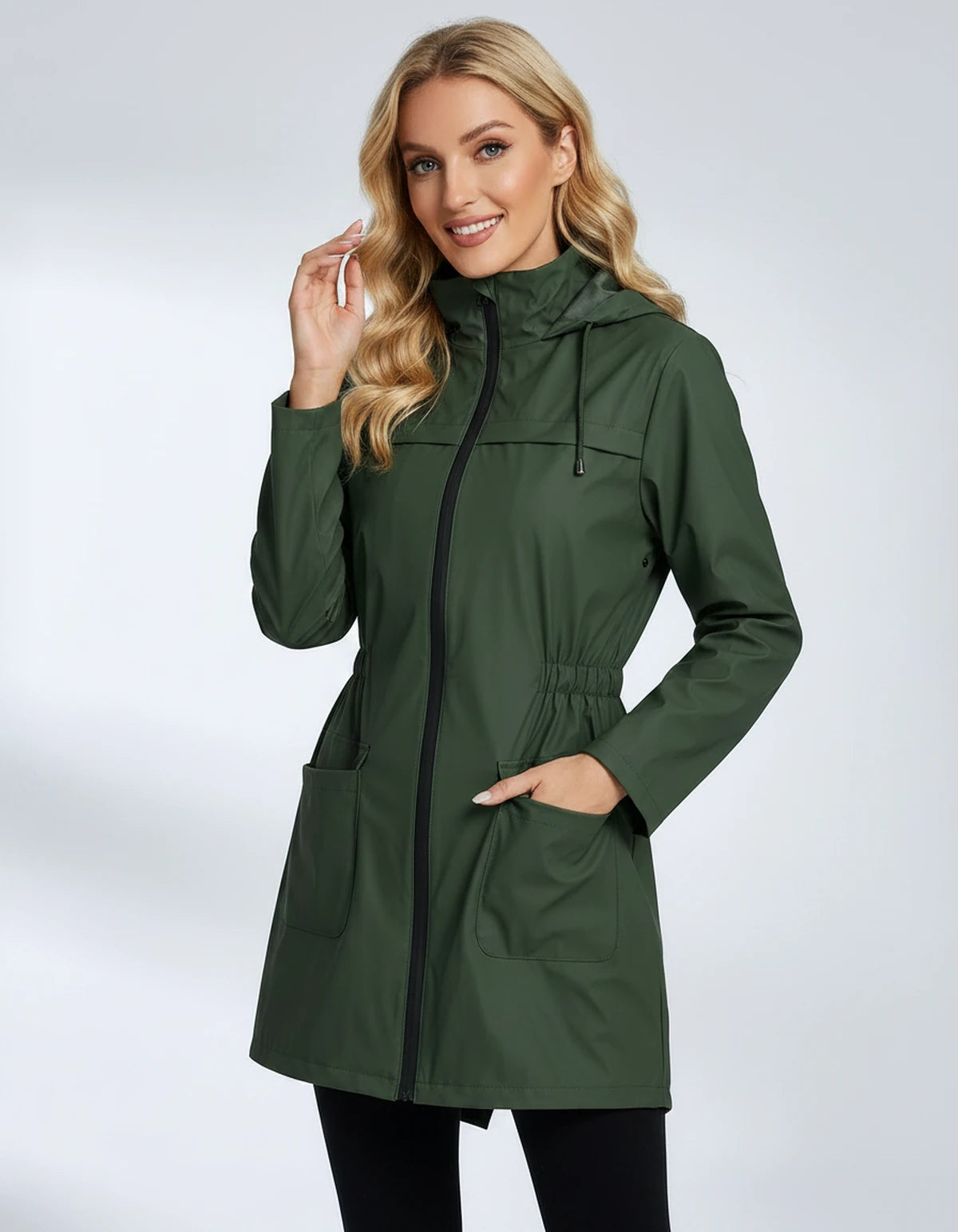 Vendela Coat — Army Green | SKU: SD-13173-armygreen-XS,SD-13173-armygreen-S,SD-13173-armygreen-M,SD-13173-armygreen-L,SD-13173-armygreen-XL,SD-13173-armygreen-2XL