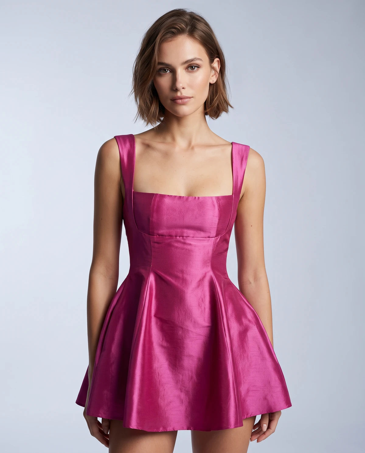 Verity Mini Dress — Rose Red