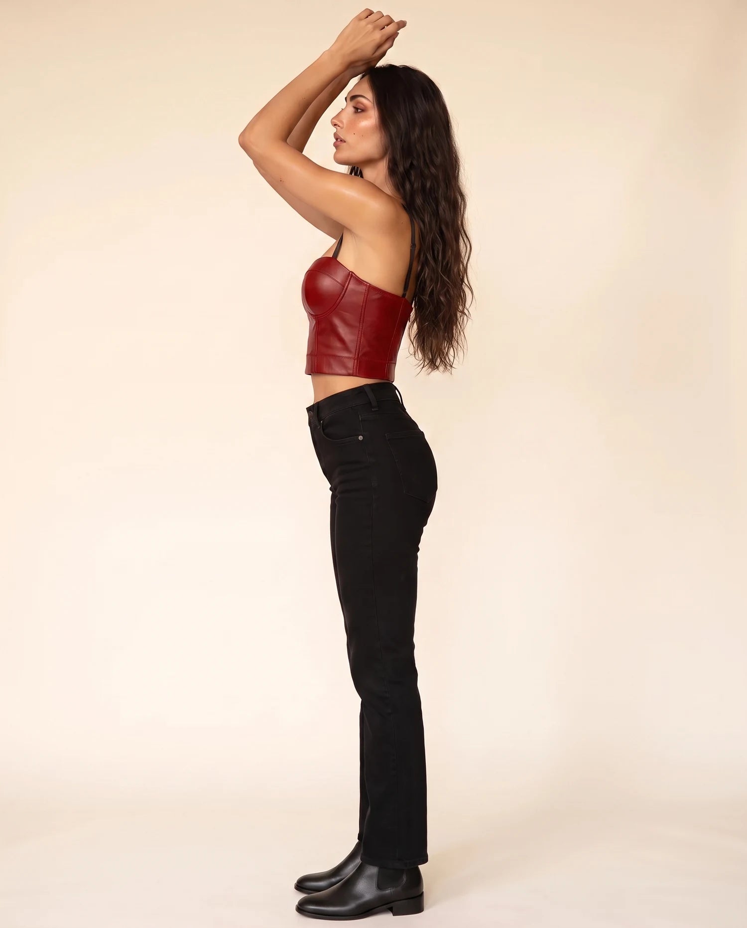 Vespera Bustier Top Red 05-side