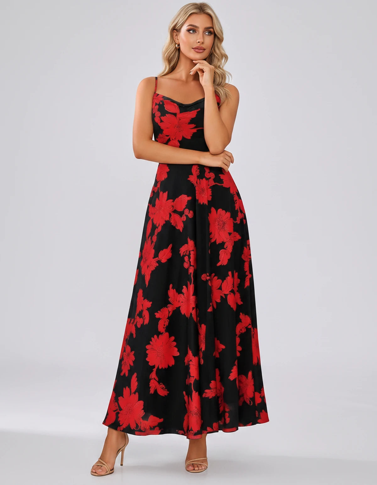 Vespertine Maxi Dress — Black Red | SKU: SD-20859-blackred-2,SD-20859-blackred-4,SD-20859-blackred-6,SD-20859-blackred-8,SD-20859-blackred-10,SD-20859-blackred-12,SD-20859-blackred-14,SD-20859-blackred-16,SD-20859-blackred-16W,SD-20859-blackred-18W,SD-20859-blackred-20W,SD-20859-blackred-22W