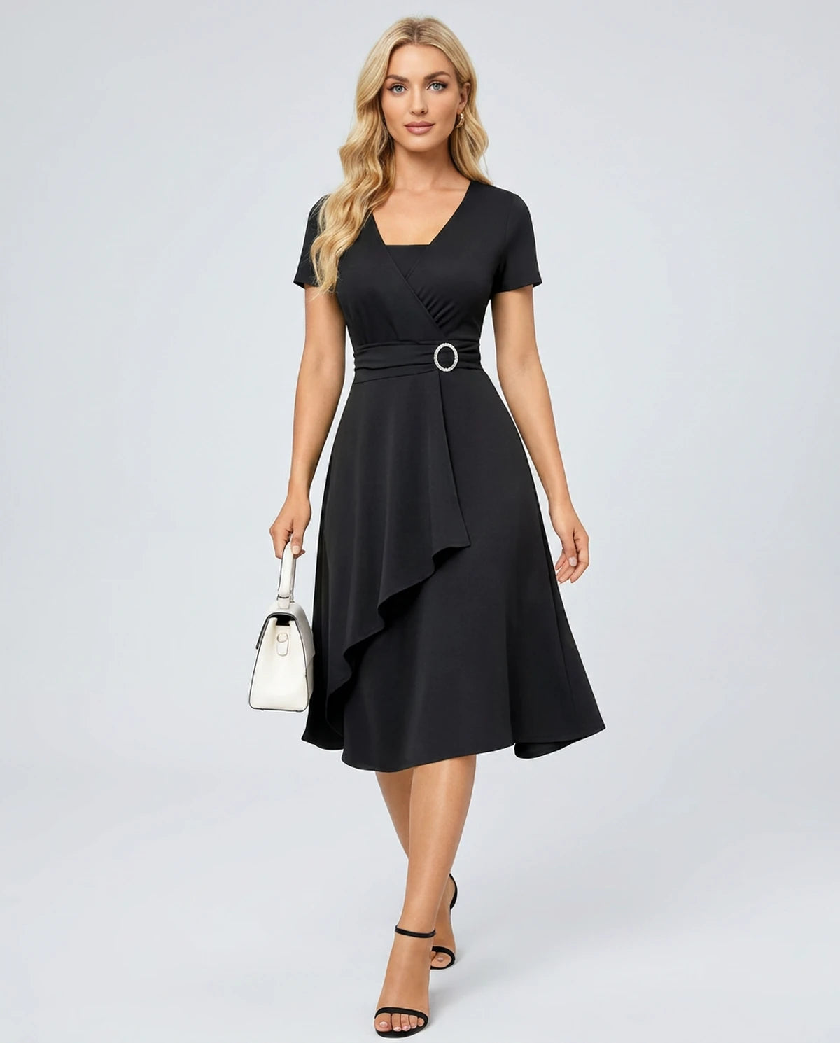 Ysolde Midi Dresses — Black