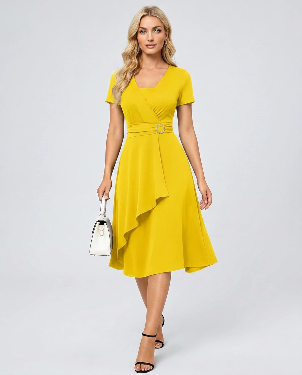 Ysolde Midi Dresses — Yellow