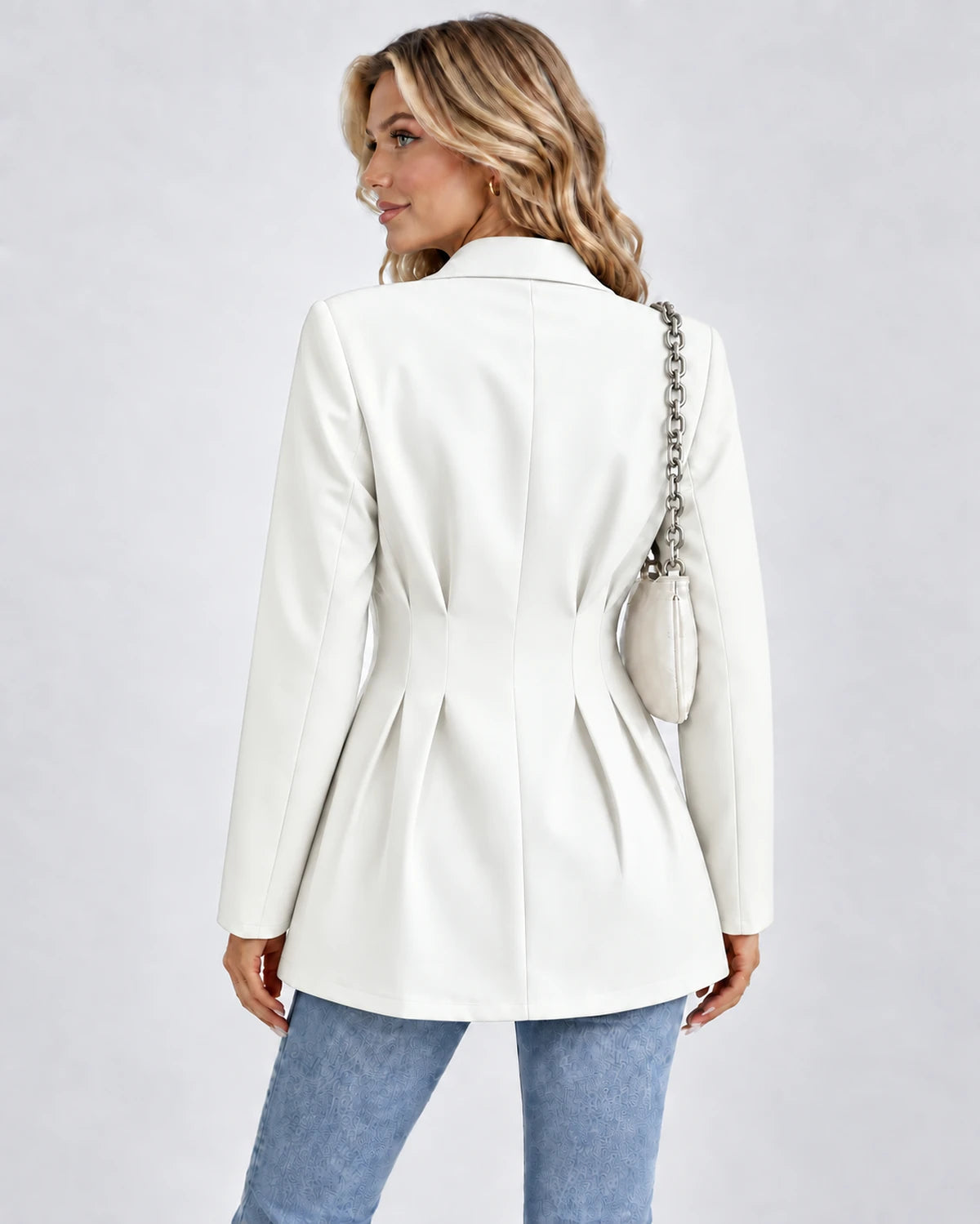 Yvaine Blazer — White | SKU: SD-70560-white-XS,SD-70560-white-S,SD-70560-white-M,SD-70560-white-L,SD-70560-white-XL,SD-70560-white-2XL