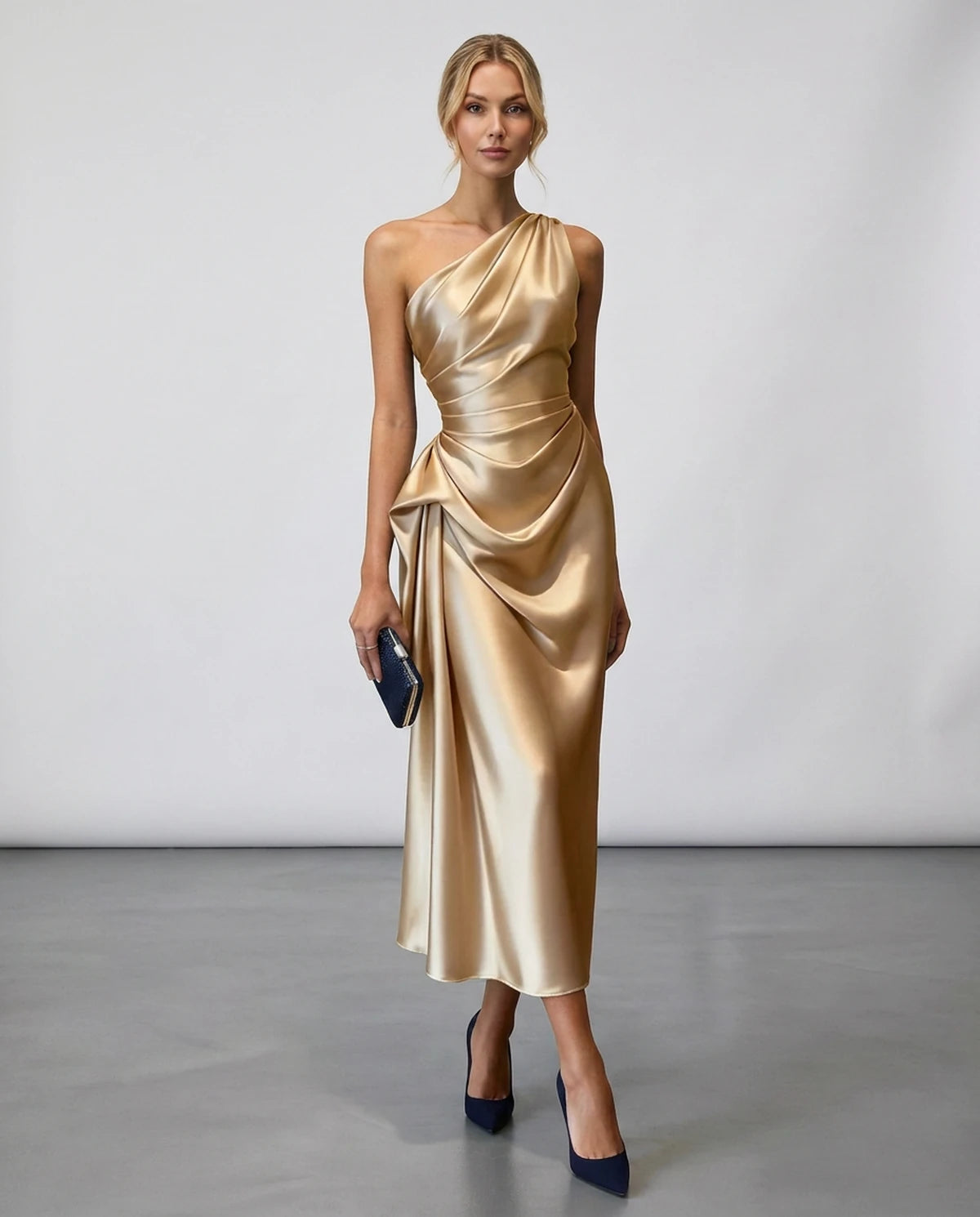 Zelaria Midi Dresses — Beige