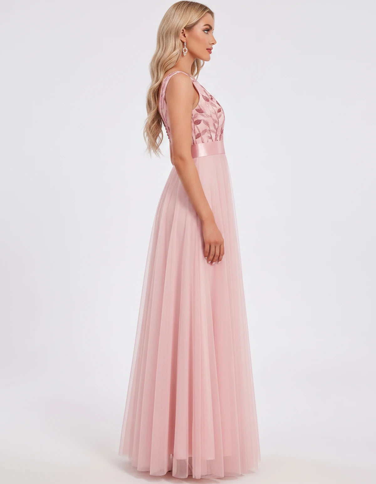 Zinnia Maxi Dress — Pink | SKU: SD-13325-pink-2,SD-13325-pink-4,SD-13325-pink-6,SD-13325-pink-8,SD-13325-pink-10,SD-13325-pink-12,SD-13325-pink-14,SD-13325-pink-16,SD-13325-pink-16W,SD-13325-pink-18W,SD-13325-pink-20W,SD-13325-pink-22W