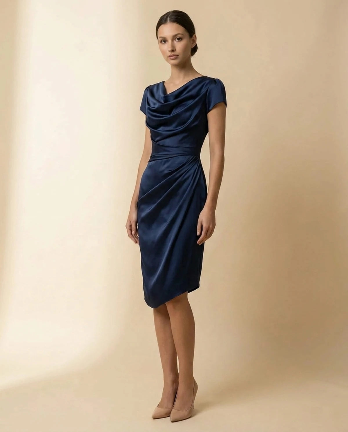 Firenze Midi Dresses — Navy Blue