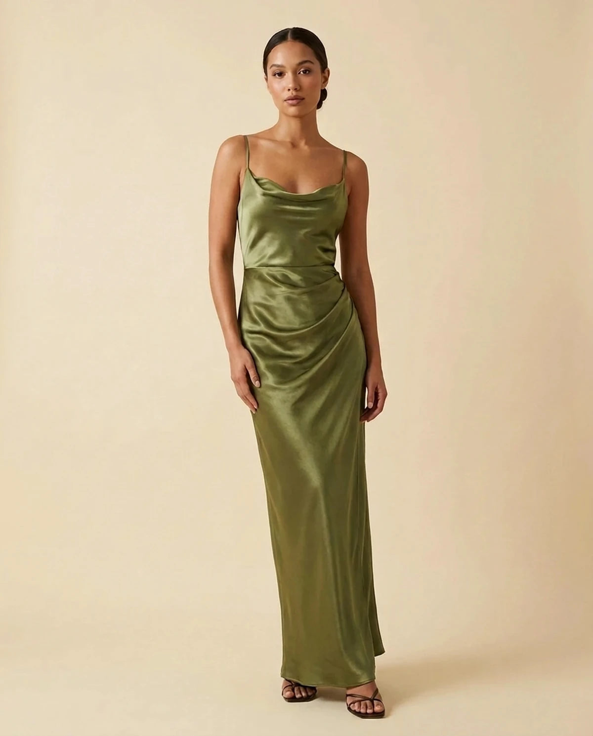 Fialka Maxi Dress — Olive Green