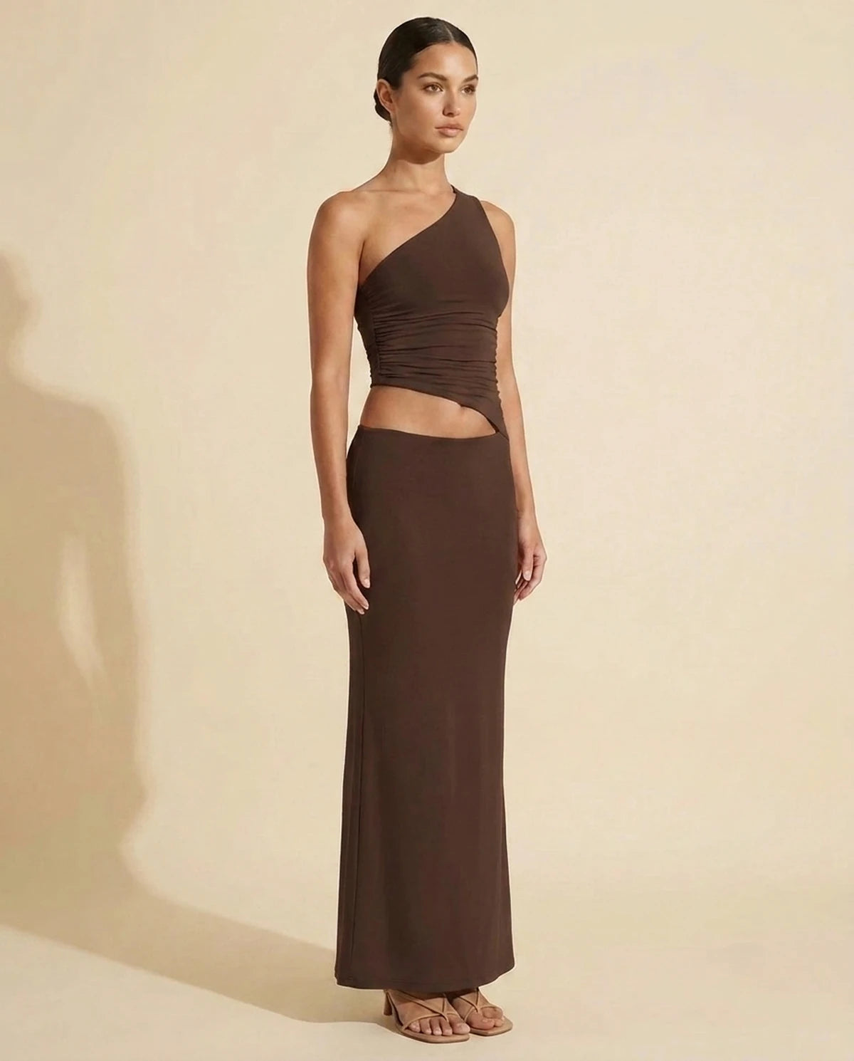 Evadne Maxi Dress — Brown