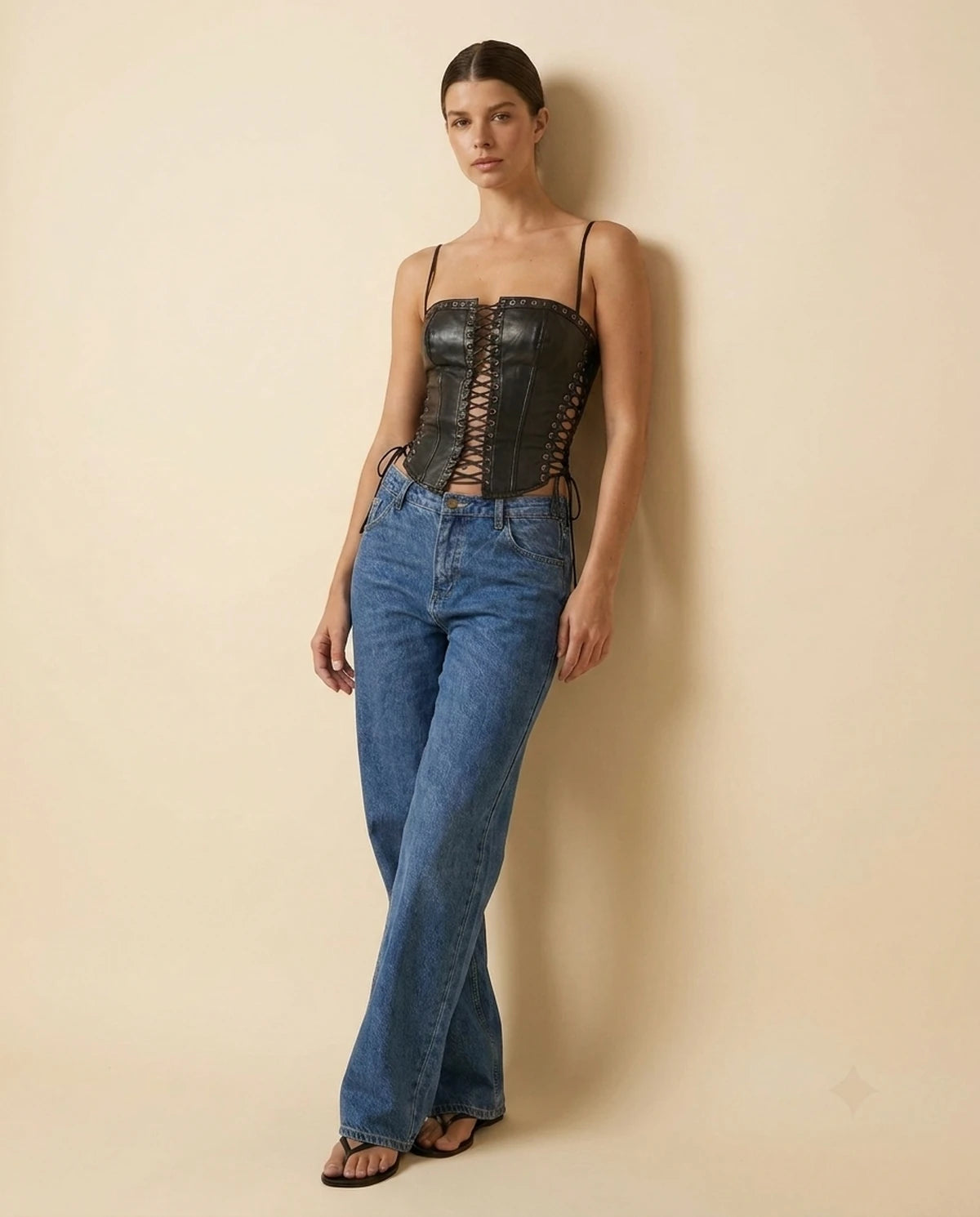 Fiammetta Corset Top — Black | SKU: SD-69329-black-L,SD-69329-black-M,SD-69329-black-S,SD-69329-black-XL,SD-69329-black-XS