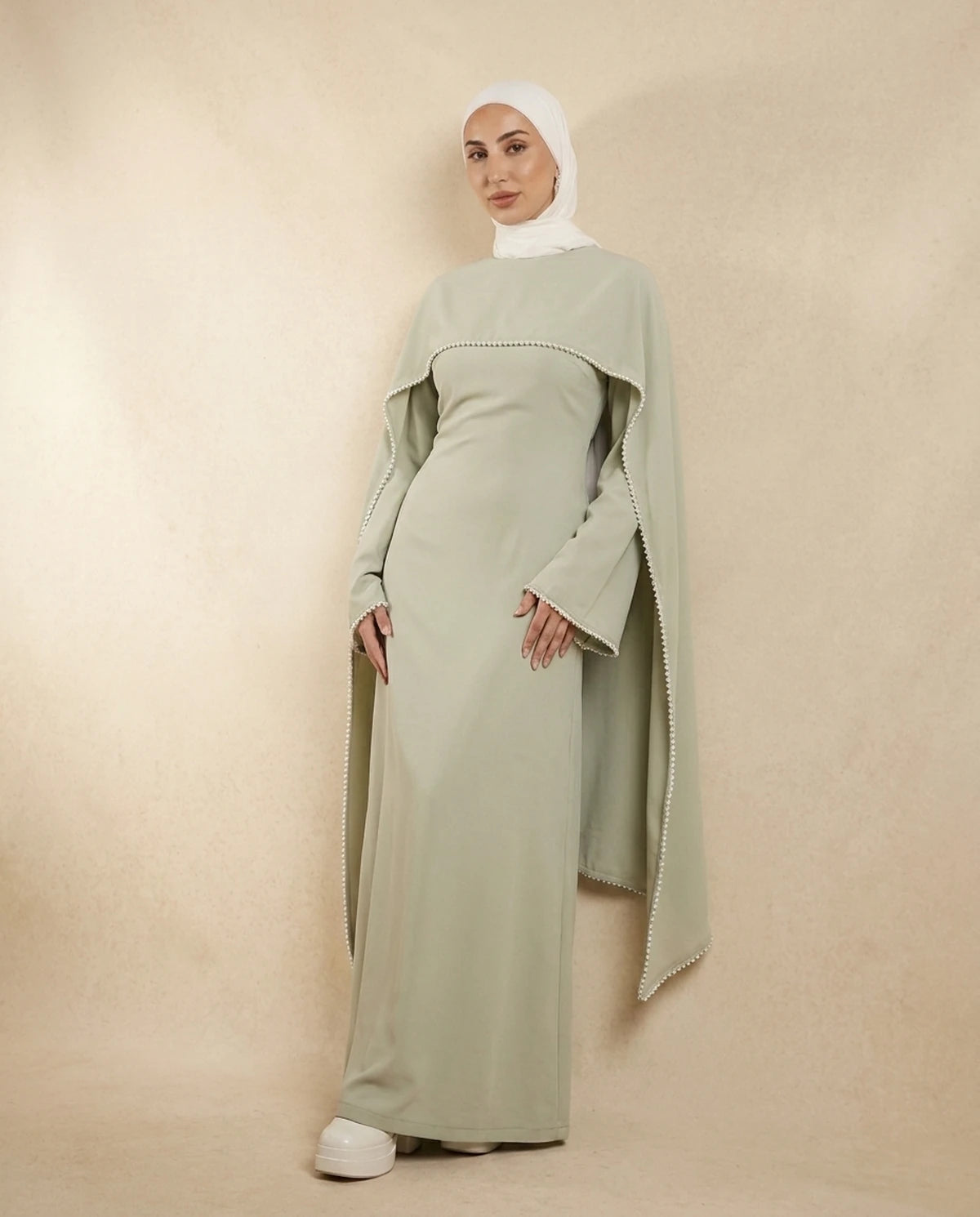 Fiorella Maxi Dress — front | SKU: SD-33436-lightgreen-XS,SD-33436-lightgreen-S,SD-33436-lightgreen-M,SD-33436-lightgreen-L,SD-33436-lightgreen-XL