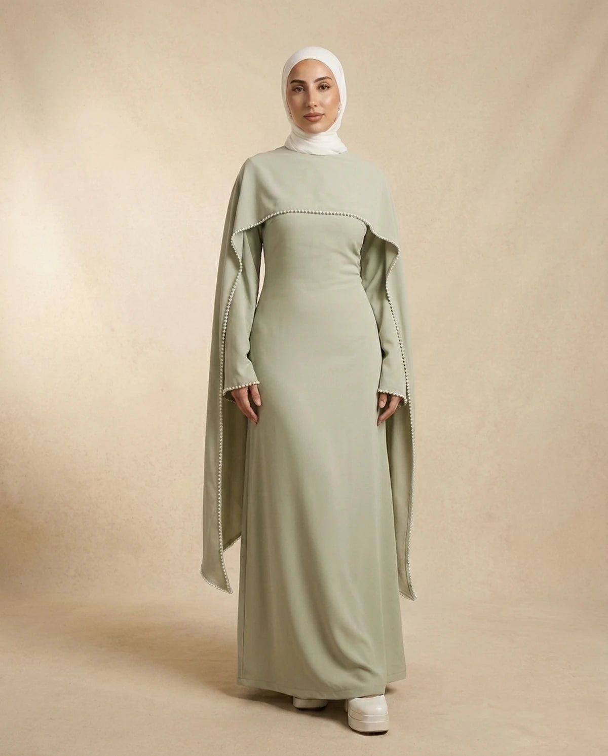 Fiorella Maxi Dress — front | SKU: SD-33436-lightgreen-XS,SD-33436-lightgreen-S,SD-33436-lightgreen-M,SD-33436-lightgreen-L,SD-33436-lightgreen-XL