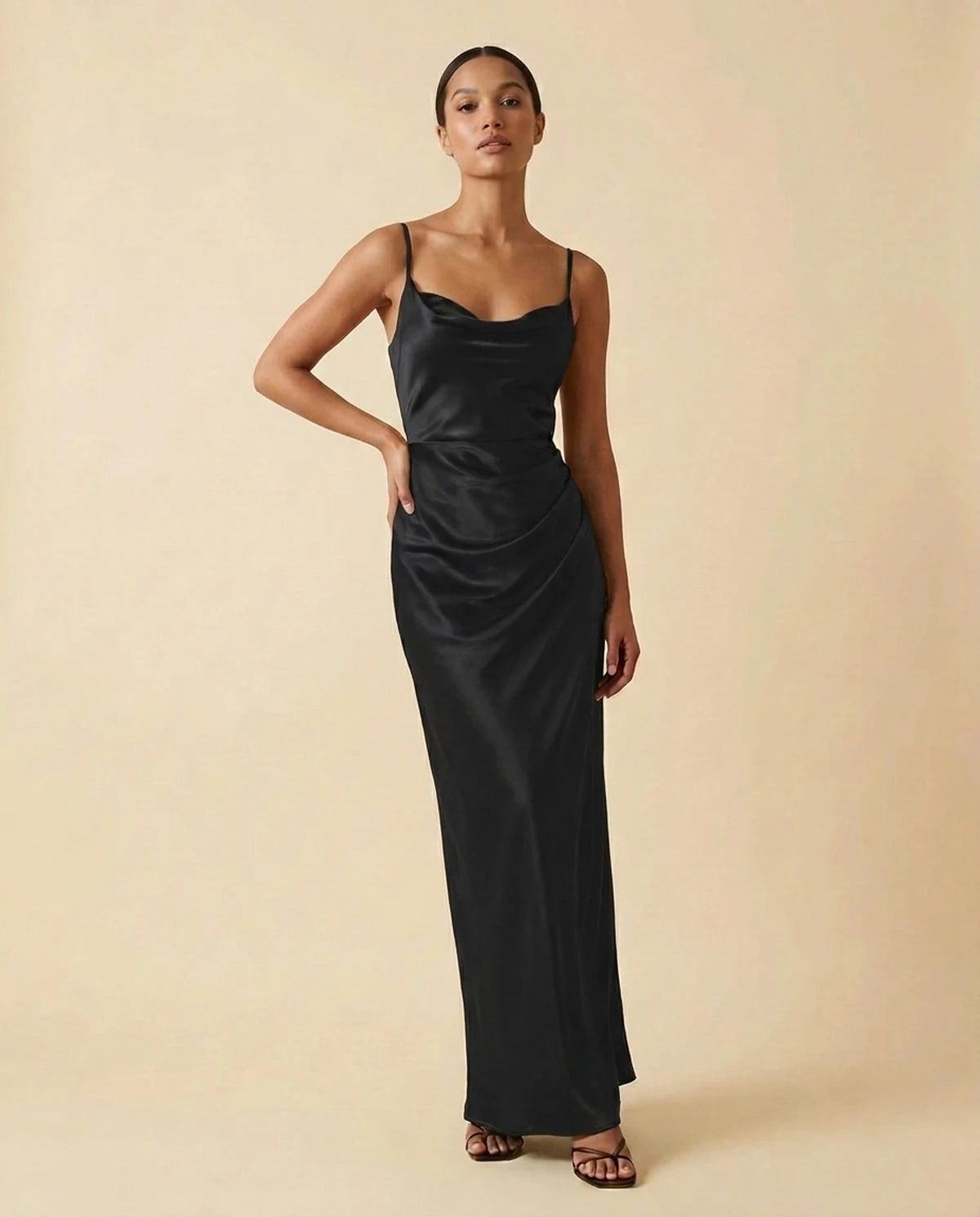 Fialka Maxi Dress — Black | SKU: SD-20423-black-L,SD-20423-black-M,SD-20423-black-S,SD-20423-black-XL,SD-20423-black-XS