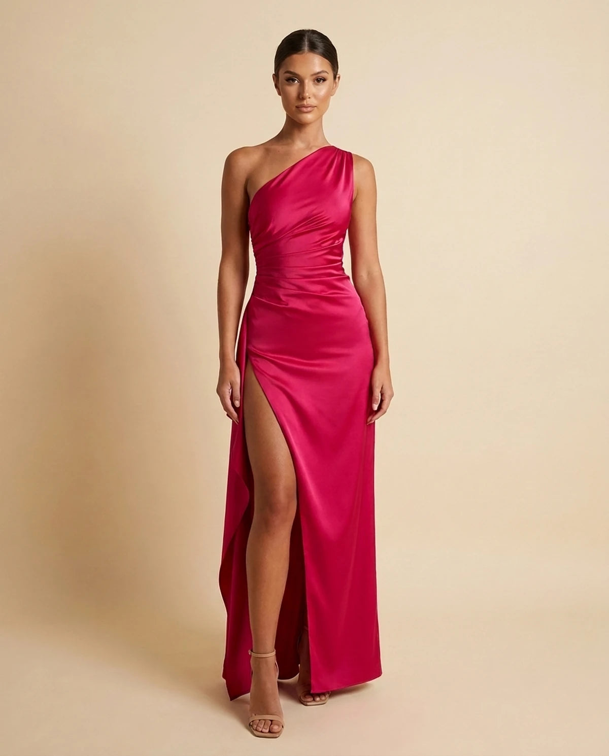 Fenella Maxi Dress — Rose Red | SKU: SD-31197-rosered-XS,SD-31197-rosered-S,SD-31197-rosered-M,SD-31197-rosered-L,SD-31197-rosered-XL