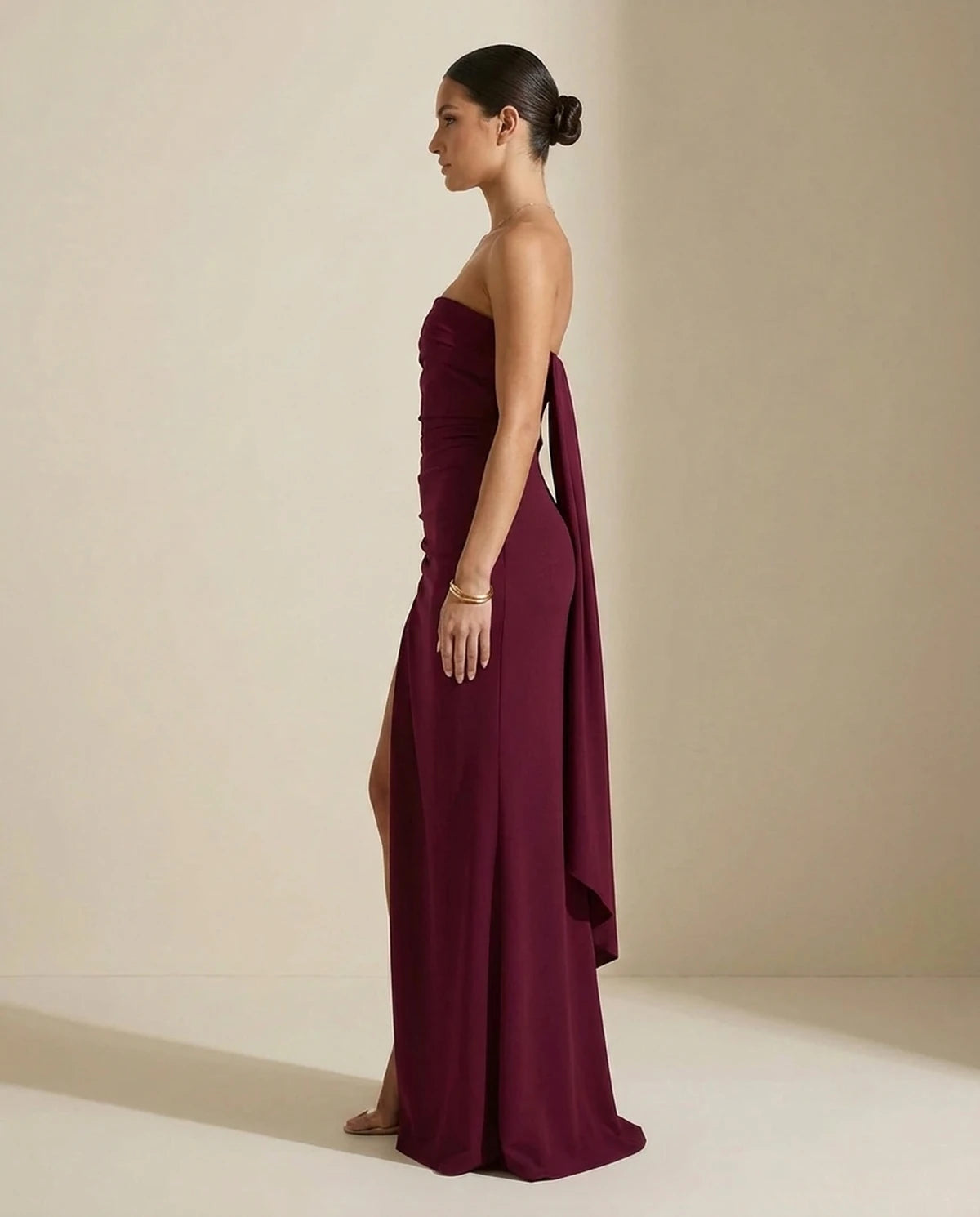Faustine Maxi Dress — Red | SKU: SD-54872-red-L,SD-54872-red-M,SD-54872-red-S,SD-54872-red-XL,SD-54872-red-XS