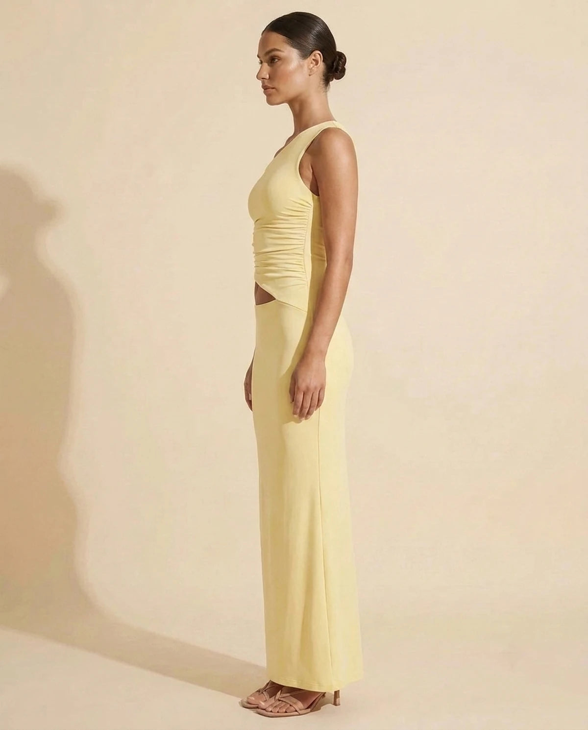 Evadne Maxi Dress - Yellow | SKU: SD-40154-yellow-L,SD-40154-yellow-M,SD-40154-yellow-S,SD-40154-yellow-XL,SD-40154-yellow-XS