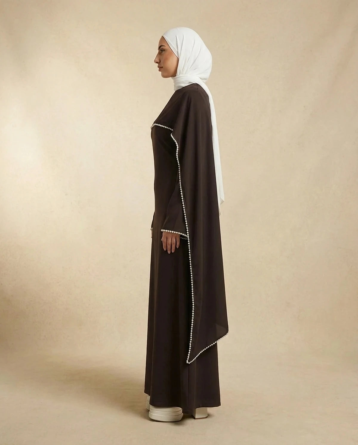 Fiorella Maxi Dress — Coffee | SKU: SD-33436-coffee-L,SD-33436-coffee-M,SD-33436-coffee-S,SD-33436-coffee-XL,SD-33436-coffee-XS
