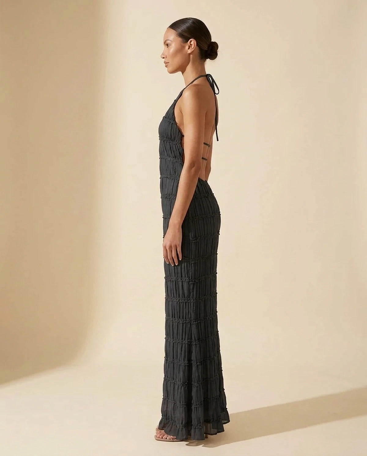 Escala Maxi Dress — Black | SKU: SD-78168-black-L,SD-78168-black-M,SD-78168-black-S,SD-78168-black-XL,SD-78168-black-XS