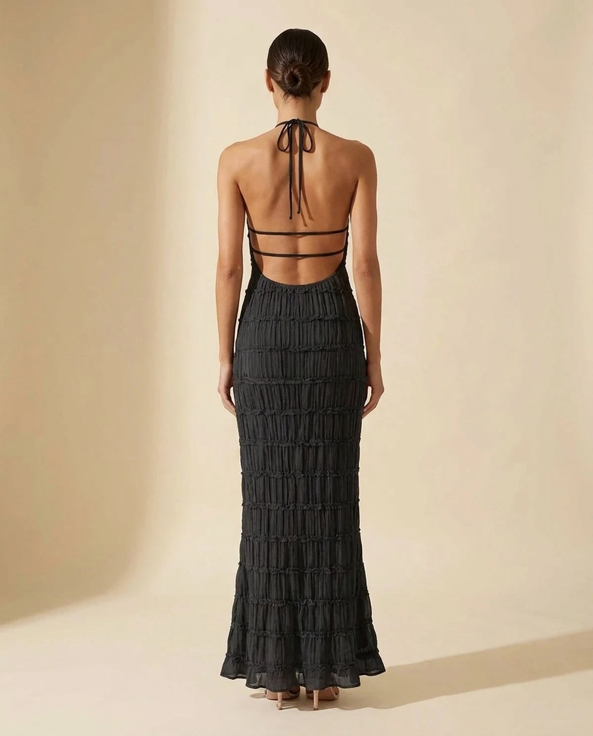 Escala Maxi Dress — Black | SKU: SD-78168-black-L,SD-78168-black-M,SD-78168-black-S,SD-78168-black-XL,SD-78168-black-XS