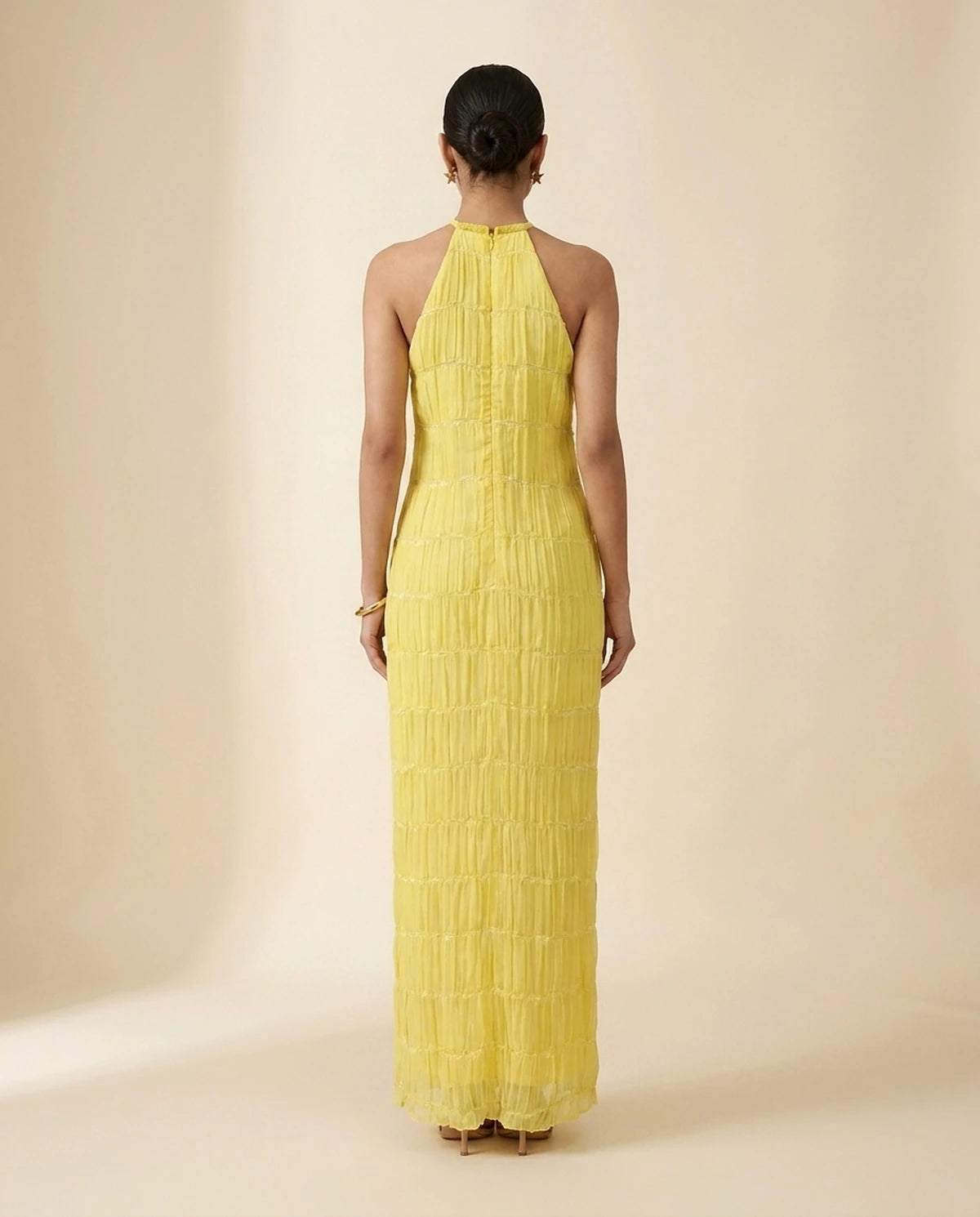 Escala Maxi Dress — Yellow | SKU: SD-78168-yellow-L,SD-78168-yellow-M,SD-78168-yellow-S,SD-78168-yellow-XL,SD-78168-yellow-XS