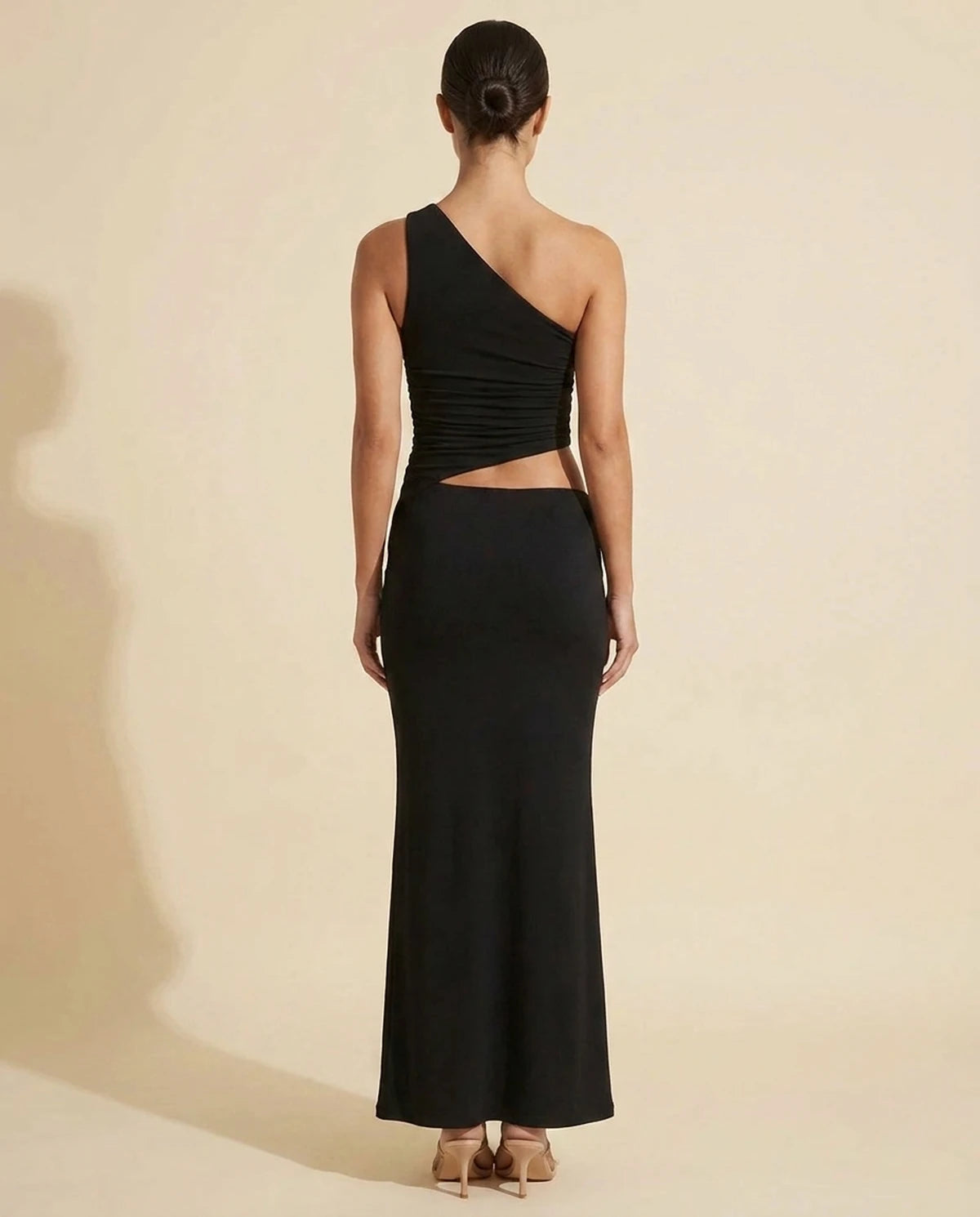 Evadne Maxi Dress — Black | SKU: SD-40154-black-L,SD-40154-black-M,SD-40154-black-S,SD-40154-black-XL,SD-40154-black-XS
