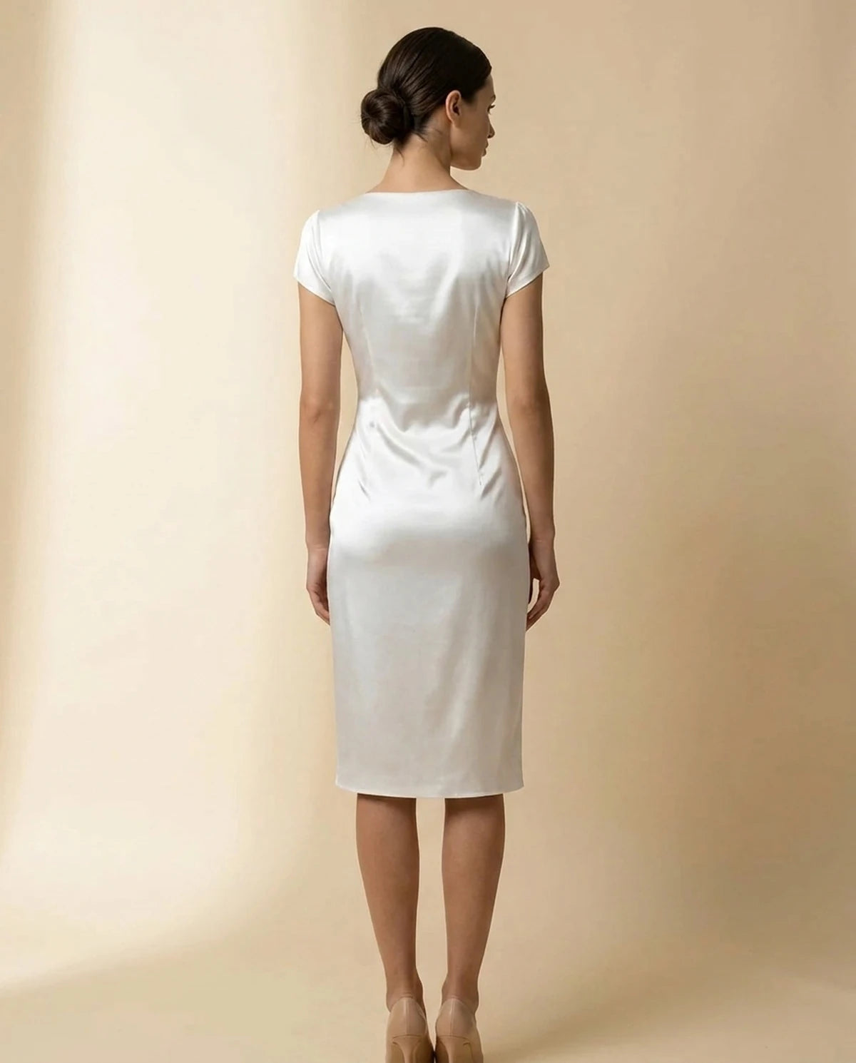 Firenze Midi Dresses — White | SKU: SD-51783-white-L,SD-51783-white-M,SD-51783-white-S,SD-51783-white-XL,SD-51783-white-XS