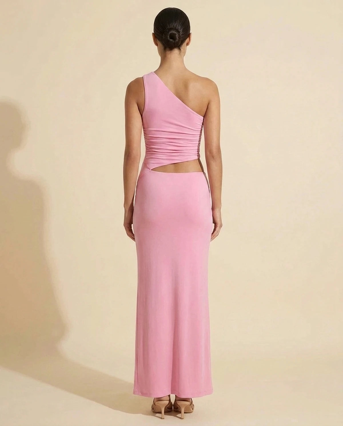 Evadne Maxi Dress — Pink | SKU: SD-40154-pink-L,SD-40154-pink-M,SD-40154-pink-S,SD-40154-pink-XL,SD-40154-pink-XS