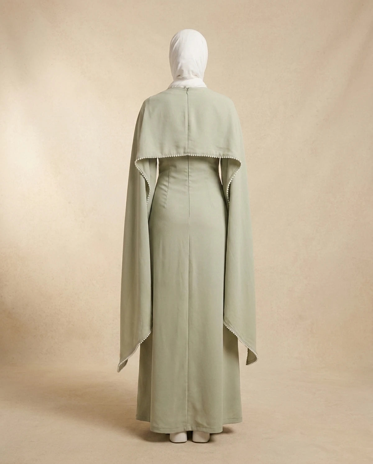 Fiorella Maxi Dress — back | SKU: SD-33436-lightgreen-XS,SD-33436-lightgreen-S,SD-33436-lightgreen-M,SD-33436-lightgreen-L,SD-33436-lightgreen-XL