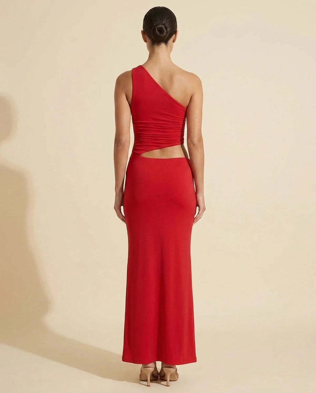 Evadne Maxi Dress — Red | SKU: SD-40154-red-L,SD-40154-red-M,SD-40154-red-S,SD-40154-red-XL,SD-40154-red-XS