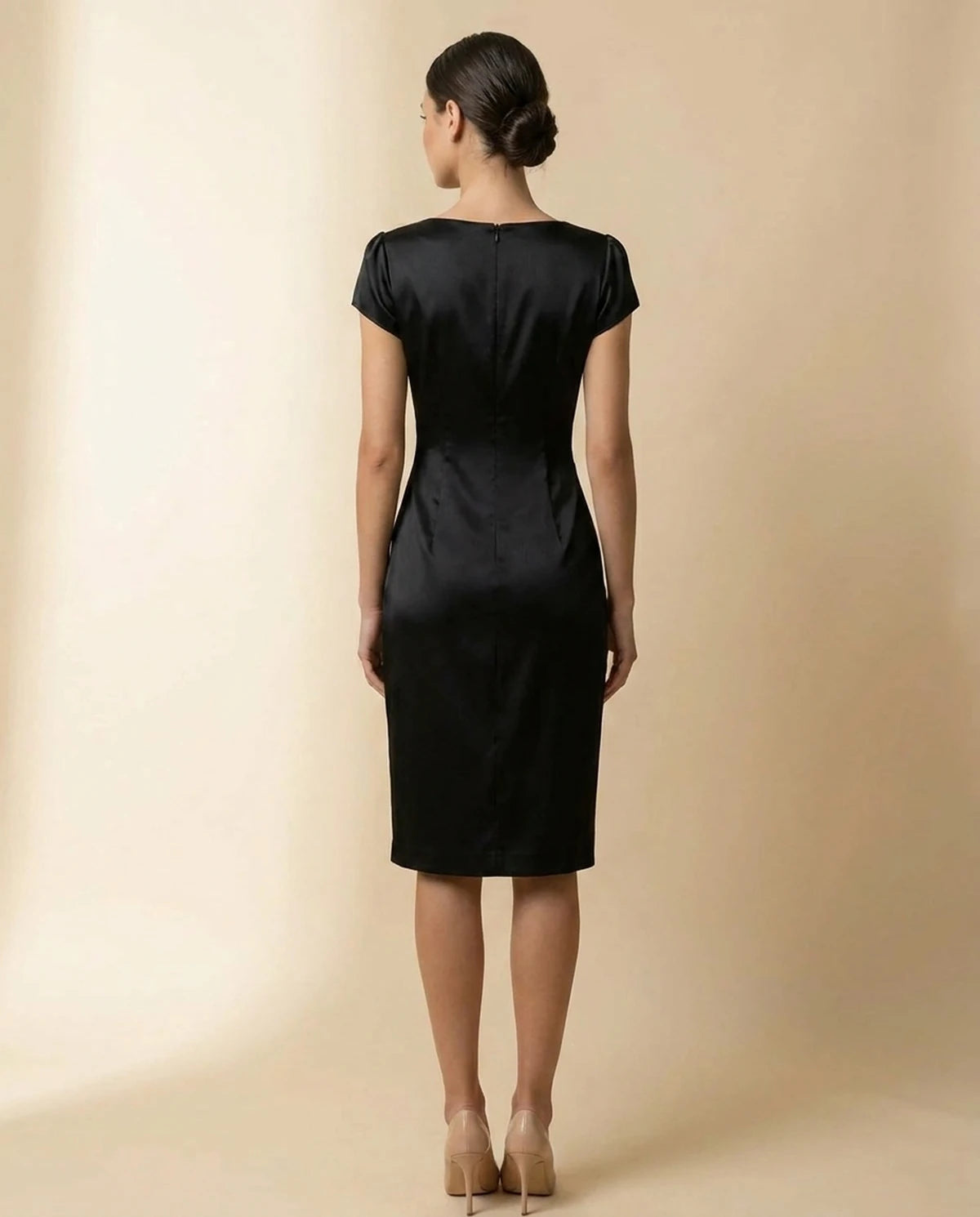 Firenze Midi Dresses — Black | SKU: SD-51783-black-L,SD-51783-black-M,SD-51783-black-S,SD-51783-black-XL,SD-51783-black-XS