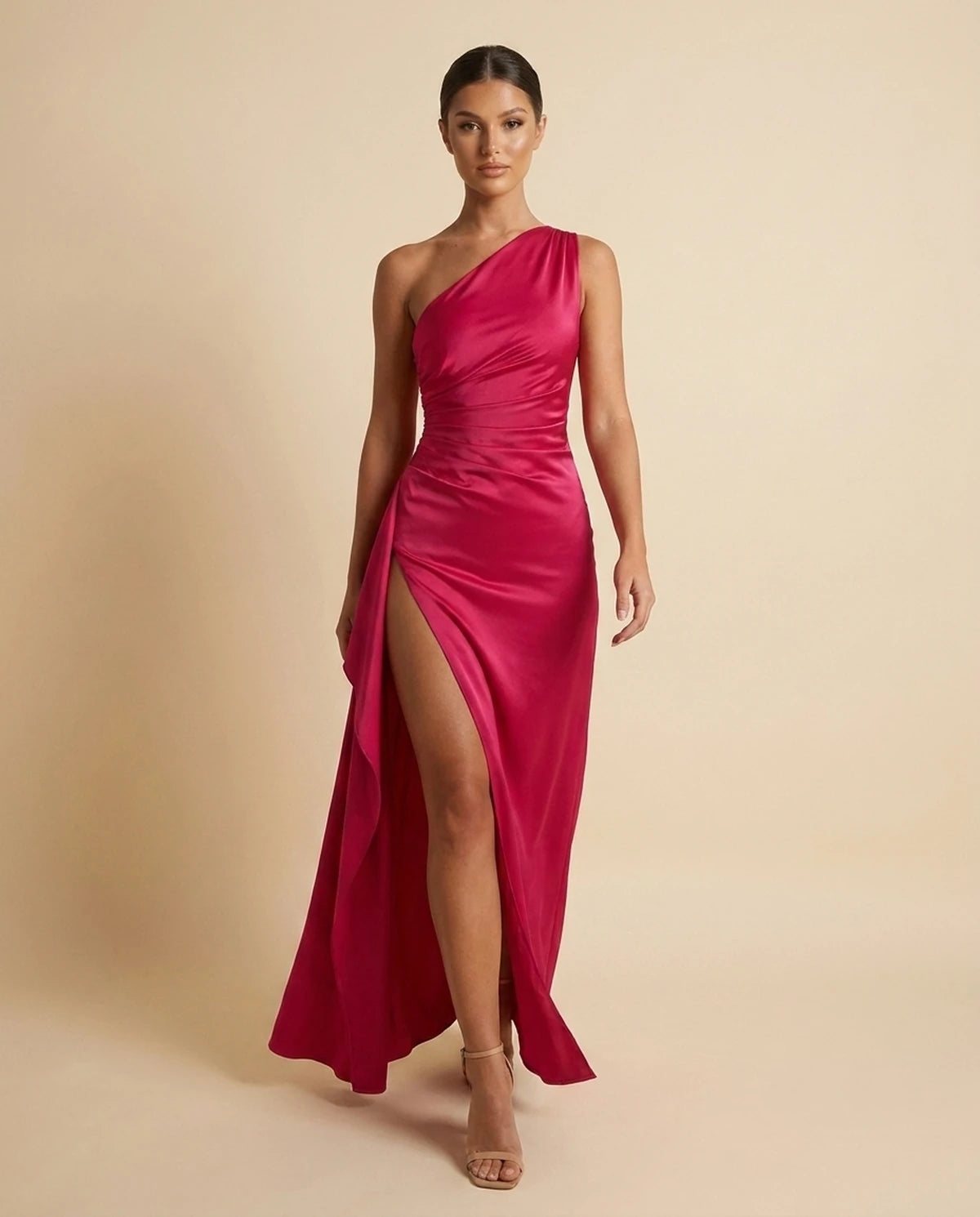 Fenella Maxi Dress — Rose Red | SKU: SD-31197-rosered-XS,SD-31197-rosered-S,SD-31197-rosered-M,SD-31197-rosered-L,SD-31197-rosered-XL