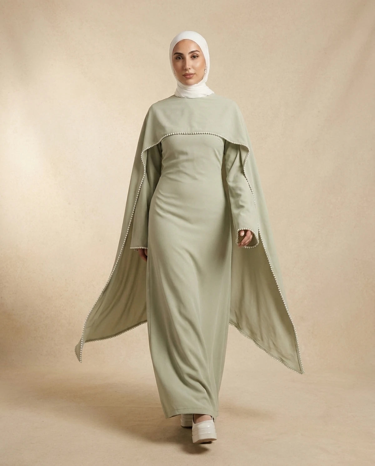 Fiorella Maxi Dress — front | SKU: SD-33436-lightgreen-XS,SD-33436-lightgreen-S,SD-33436-lightgreen-M,SD-33436-lightgreen-L,SD-33436-lightgreen-XL